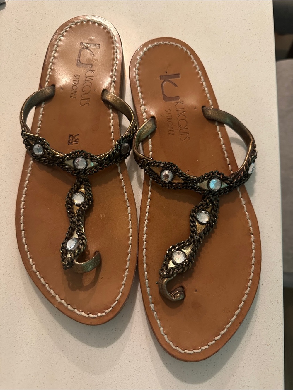 K. Jacques St. Tropez Beaded Sandal